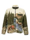 Polo Ralph Lauren Ralph Lauren Pile Fleece Graphic Jacket In Brown