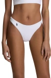 Polo Ralph Lauren High Cut Scoop Bikini Bottoms In White