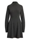 Polo Ralph Lauren High-neck Knitted Dress In Animal Print
