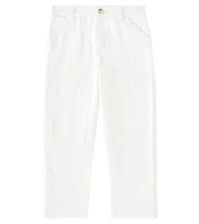 Polo Ralph Lauren Kids' High-rise Cotton Wide-leg Pants In White