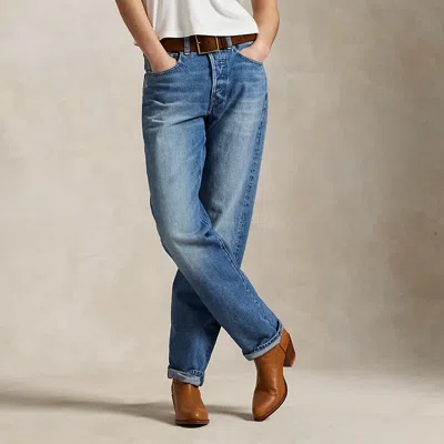Polo Ralph Lauren High-rise Relaxed Straight Jean In Blue
