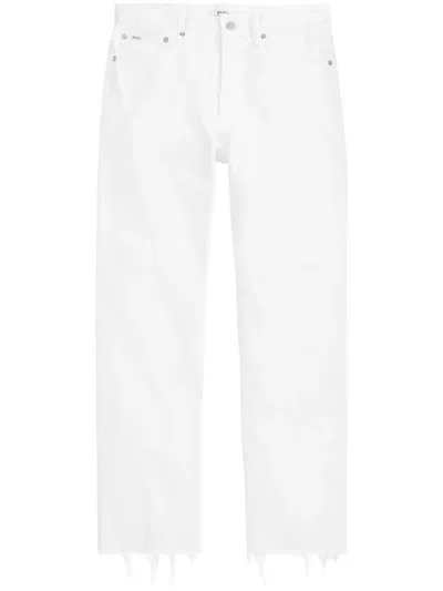 Polo Ralph Lauren High-rise Straight-leg Cropped Jeans In White