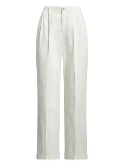 Polo Ralph Lauren High-rise Trousers In White