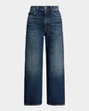 Polo Ralph Lauren High-rise Wide-leg Crop Jeans In Mylio Wash