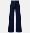 Polo Ralph Lauren Womens Kinsey Wash Patch-pocket Flared-leg High-rise Stretch-denim Jeans In Black
