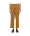 Polo Ralph Lauren High-waisted Cropped Trousers In Brown