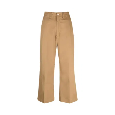 Pre-owned Polo Ralph Lauren High Waisted Cropped Trousers 'montana Khaki' | Women's Size 4