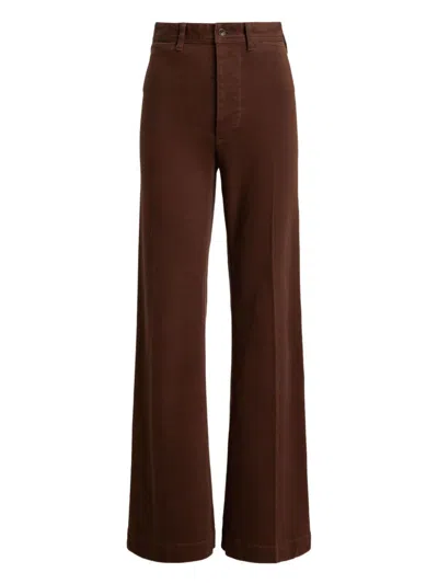Polo Ralph Lauren High-waisted Flared Pants In Brown
