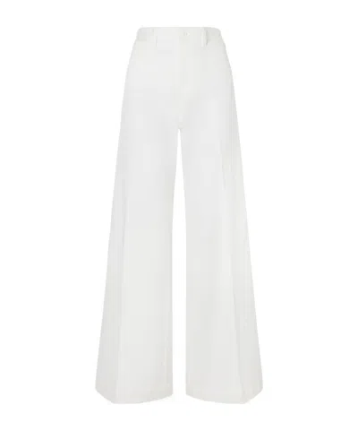 Polo Ralph Lauren Stretch-cotton Twill Wide-leg Pants In White