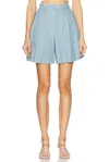 Polo Ralph Lauren High Waisted Mini Short In Chambray
