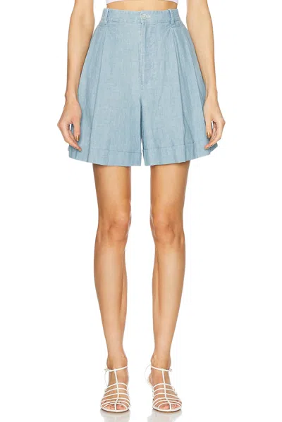Polo Ralph Lauren High Waisted Mini Short In Chambray