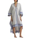 Polo Ralph Lauren Floral Print Cotton Caftan Nightgown In White Cloud