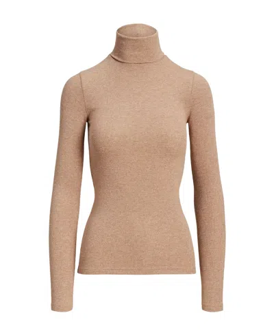 Polo Ralph Lauren High-necked Long-sleeved Sweater In Brown