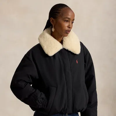 Polo Ralph Lauren High-pile-collar Down Puffer Jacket In Polo Black