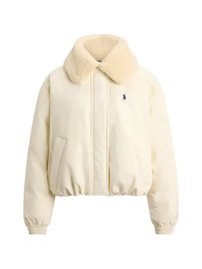 Polo Ralph Lauren High-pile-collar Down Puffer Jacket In Estate Cream