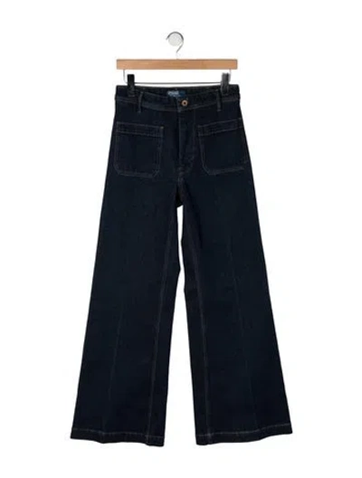 Pre-owned Polo Ralph Lauren High-rise Flared Jeans In Blue