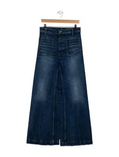Pre-owned Polo Ralph Lauren High-rise Flared Jeans In Blue