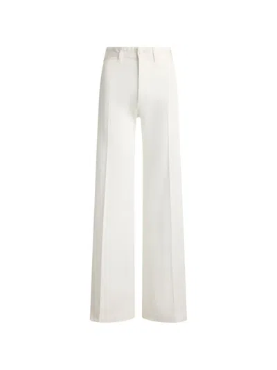 Polo Ralph Lauren High-rise Flared Trousers In White