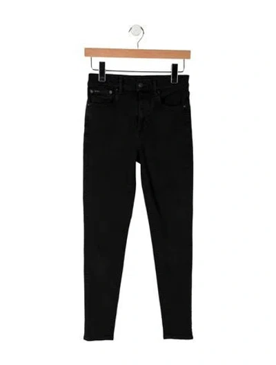 Pre-owned Polo Ralph Lauren High-rise Skinny Leg Jeans In Black