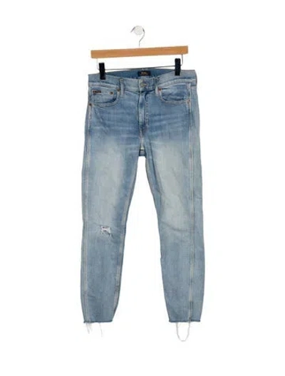 Pre-owned Polo Ralph Lauren High-rise Skinny Leg Jeans In Blue