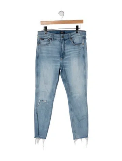 Pre-owned Polo Ralph Lauren High-rise Skinny Leg Jeans In Blue