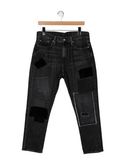Pre-owned Polo Ralph Lauren High-rise Straight Leg Jeans In Black
