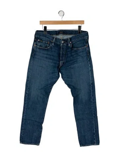 Pre-owned Polo Ralph Lauren High-rise Straight Leg Jeans In Blue
