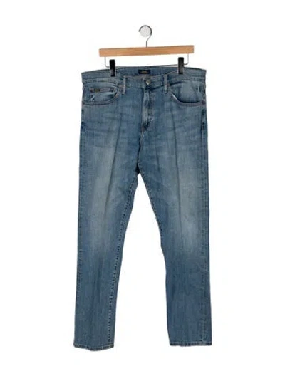 Pre-owned Polo Ralph Lauren High-rise Straight Leg Jeans In Blue