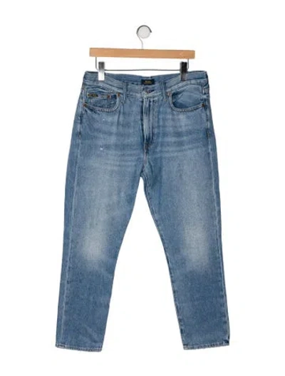 Pre-owned Polo Ralph Lauren High-rise Straight Leg Jeans In Blue