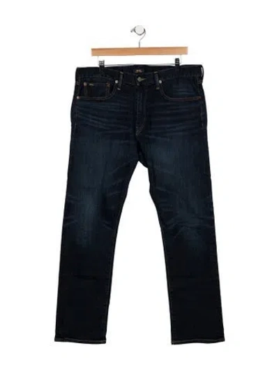 Pre-owned Polo Ralph Lauren High-rise Straight Leg Jeans In Blue