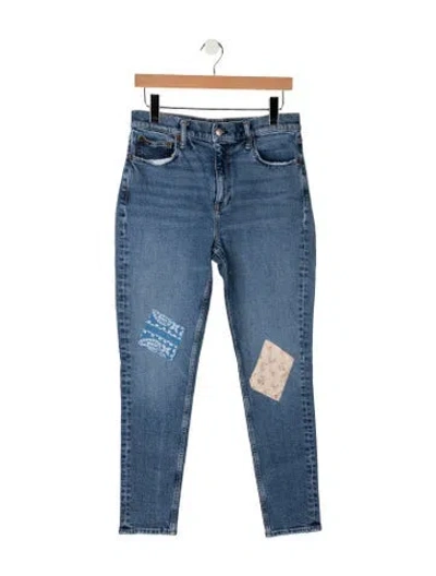 Pre-owned Polo Ralph Lauren High-rise Straight Leg Jeans In Blue