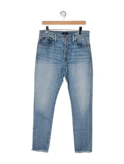 Pre-owned Polo Ralph Lauren High-rise Straight Leg Jeans In Blue