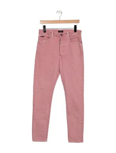 Pre-owned Polo Ralph Lauren High-rise Straight Leg Jeans In Pink