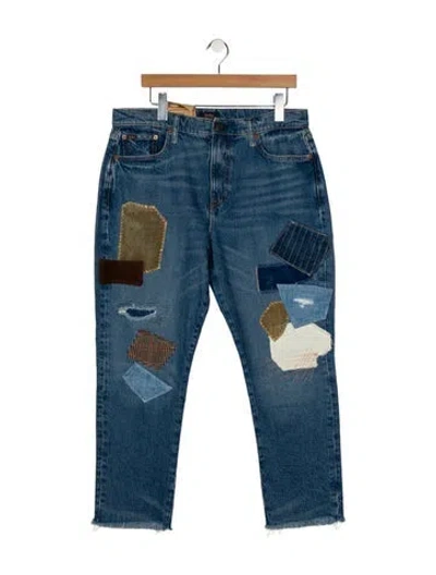 Pre-owned Polo Ralph Lauren High-rise Straight Leg Jeans W/ Tags In Blue