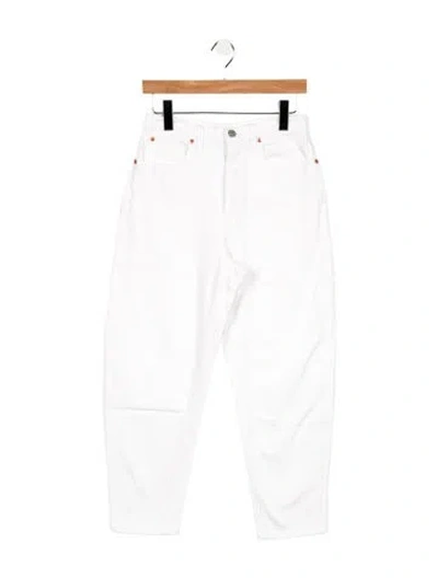 Pre-owned Polo Ralph Lauren High-rise Straight Leg Jeans In White