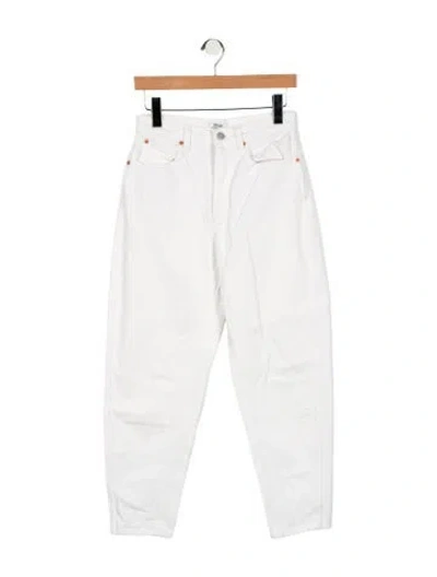 Pre-owned Polo Ralph Lauren High-rise Straight Leg Jeans In White