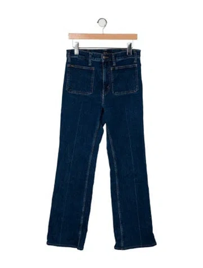Pre-owned Polo Ralph Lauren High-rise Wide Leg Jeans In Blue