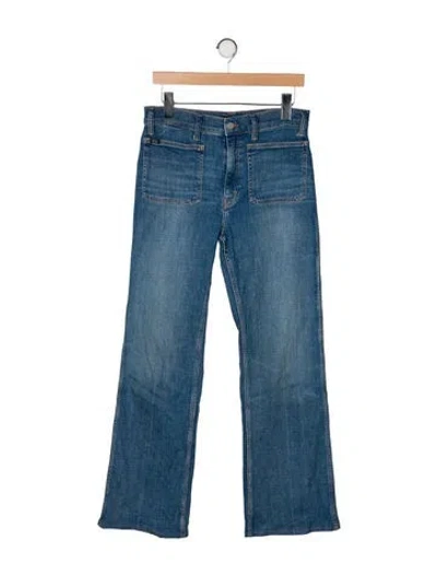 Pre-owned Polo Ralph Lauren High-rise Wide Leg Jeans In Blue
