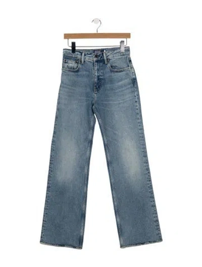 Pre-owned Polo Ralph Lauren High-rise Wide Leg Jeans In Blue