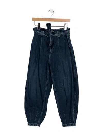 Pre-owned Polo Ralph Lauren High-rise Wide Leg Jeans In Blue