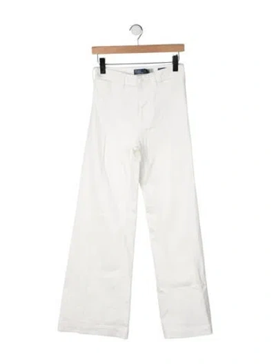 Pre-owned Polo Ralph Lauren High-rise Wide Leg Jeans In Neutrals