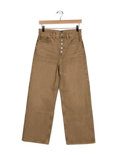 Pre-owned Polo Ralph Lauren High-rise Wide Leg Jeans In Neutrals