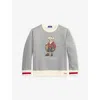 Polo Ralph Lauren Graphic Crew-neck Sweatshirt In Gray
