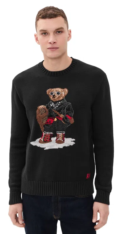 Polo Ralph Lauren Holiday Bear Jumper Polo Black Holiday Bear