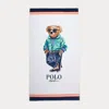 Polo Ralph Lauren Home Beach Boy Polo Bear Beach Towel In Blue