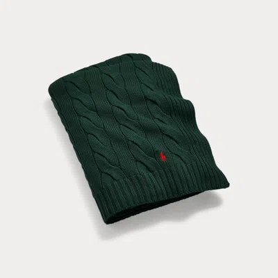 Polo Ralph Lauren Home Hanley Cable-knit Throw Blanket In Black