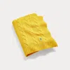 Polo Ralph Lauren Home Hanley Cable-knit Throw Blanket In Yellow