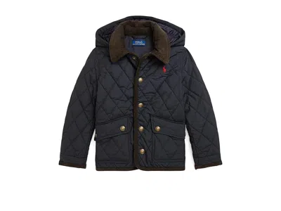Polo Ralph Lauren Hooded Barn Jacket (big Kid) Boy's Coat Polo Black : Md (10-12 Big Kid), Corduroy/cotton/nylon