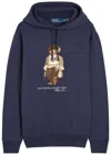 Polo Ralph Lauren Hooded Sweatshirt With Graphic Print And Pocket In Blue