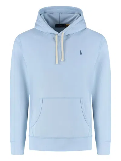 Polo Ralph Lauren Hooded Cotton Sweatshirt In Blue